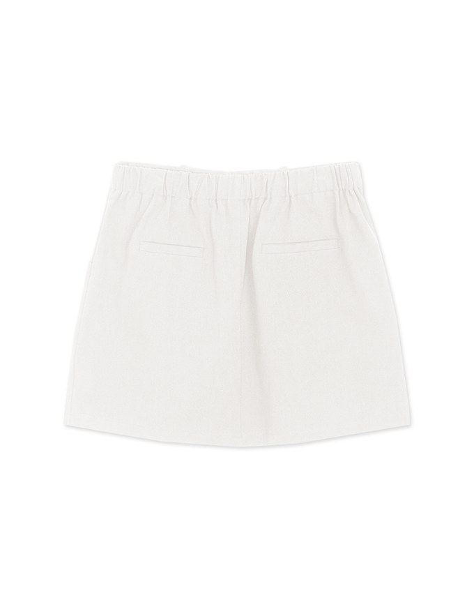 Edgy Chic High-Waisted Button-down Mini Skirt