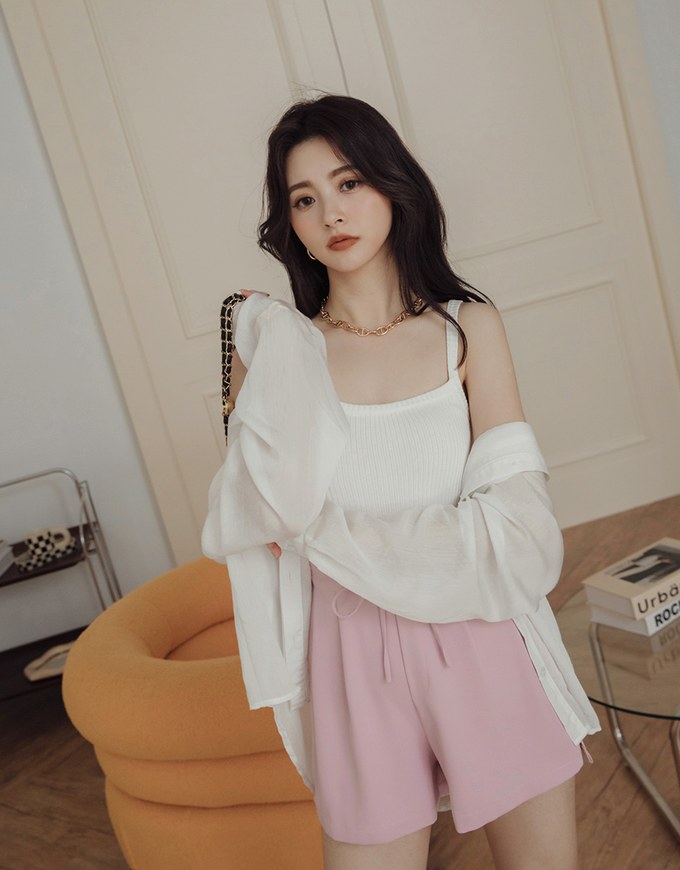 Understated Elegant Asymmetric Ribbed Tank Top
