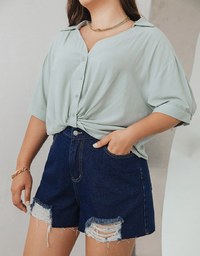 Casual Chic Ripped Denim Shorts