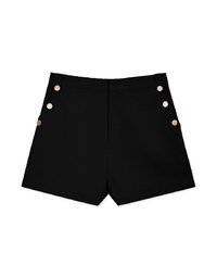 Enhanced Side Button Elastic Shorts