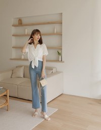 Smart Casual Short Sleeve Chiffon Blouse
