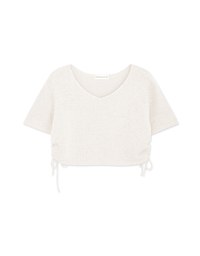 Refined Side-Drawstring Knit Top